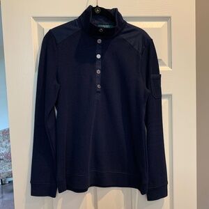 Lauren Ralph Lauren Black Pullover Top sz M